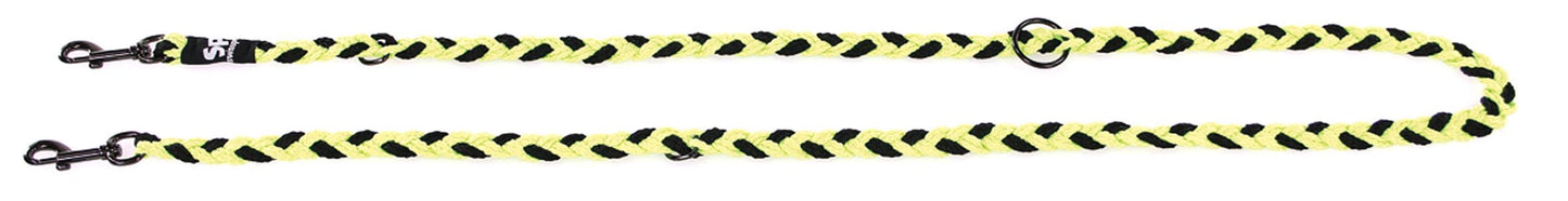 Führleine geflochten 10mm/200cm sw-gelb