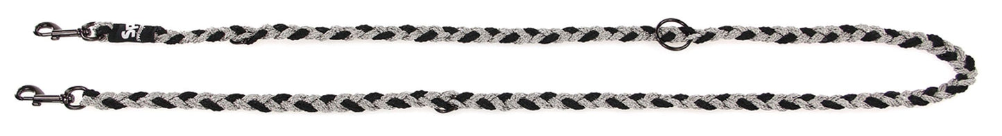 Führleine geflochten 10mm/200cm sw-grau