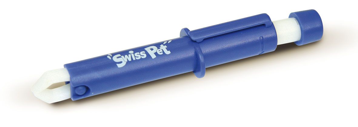 swisspet Zeckenzange Kunststoff blau10cm
