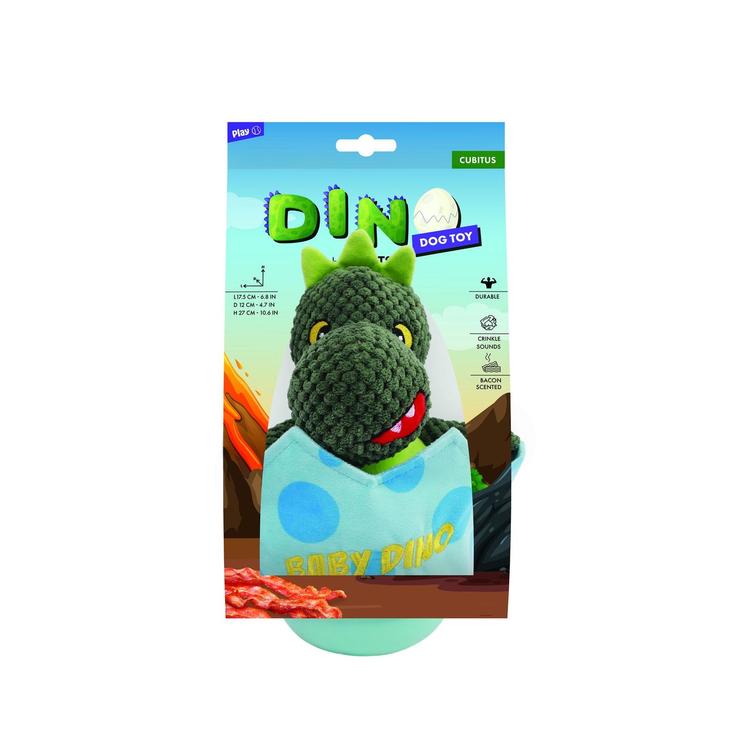 M-Pets Hundespielzeug Dino, blau