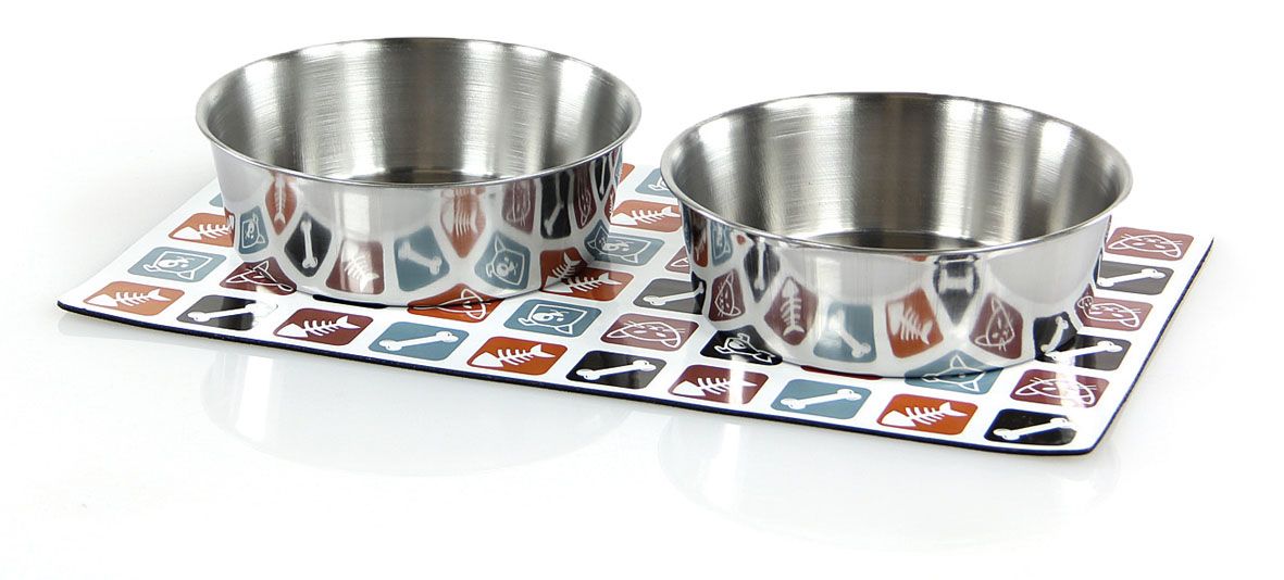 swisspet Magnetmatte Cats&Dogs m/2 Näpfe