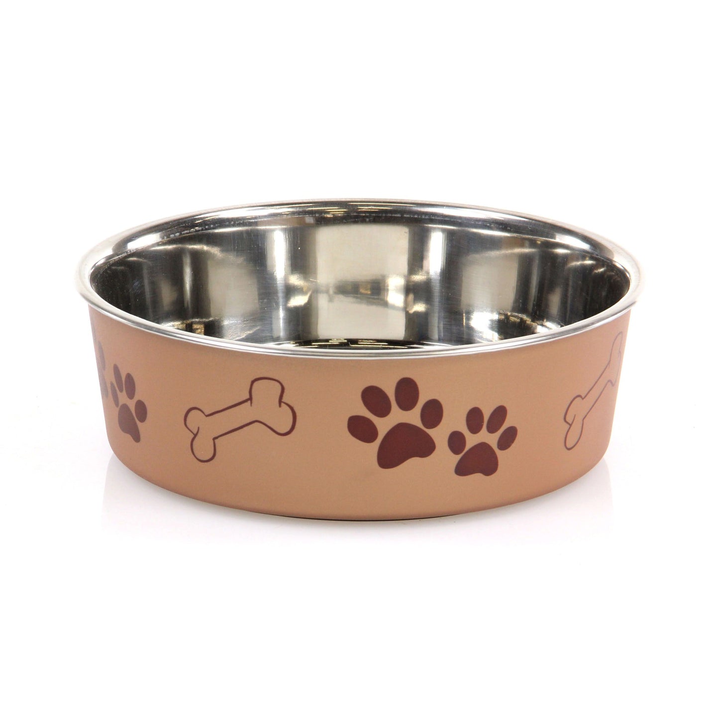 swisspet Edelstahlnapf Bella Bone Sbraun