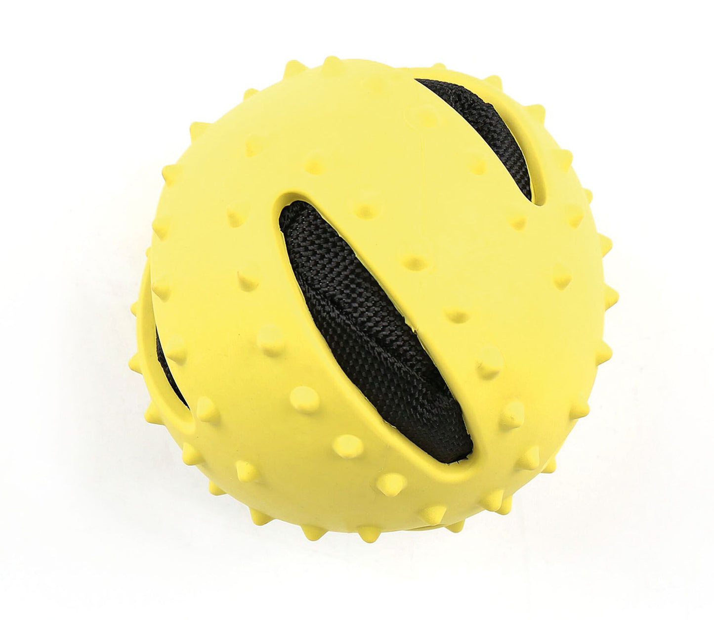 Hundespielzeug Joy-Ball D=9.5cm gelb/sw