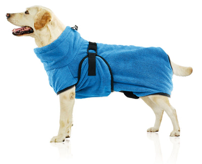 swisspet Wety Hundebademantel L blau