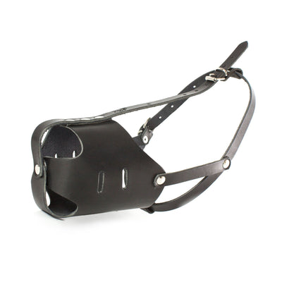 K9 Ledermaulkorb geschlossen 1731G sw