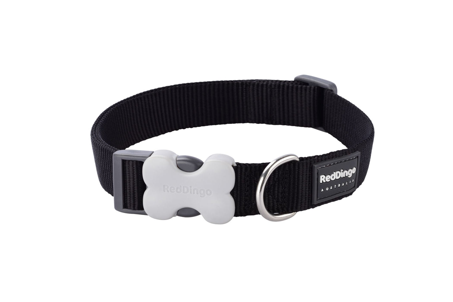 RedDingo Dog Collar Plain Black