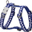 RedDingo Harness white Spots Dark Blue