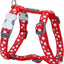 RedDingo Harness white Spots Red