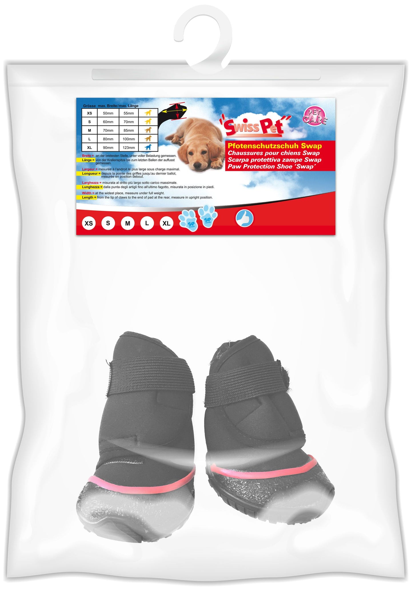 swisspet Pfotenschutzschuhe Swap S sw