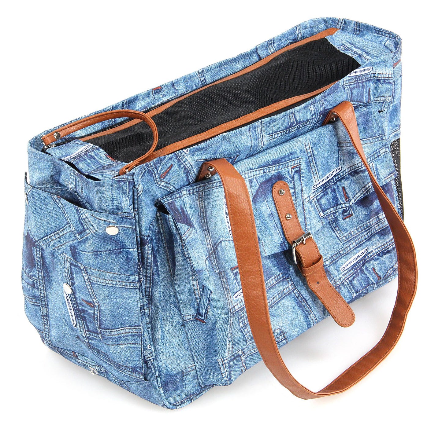 Hund- & Katzen-Tragtasche Jeans blau