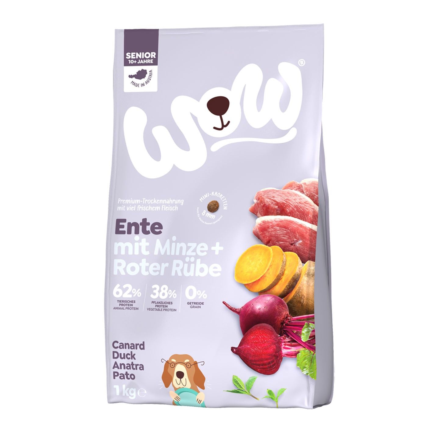 WOW Trockenfutter Minis Senior Ente