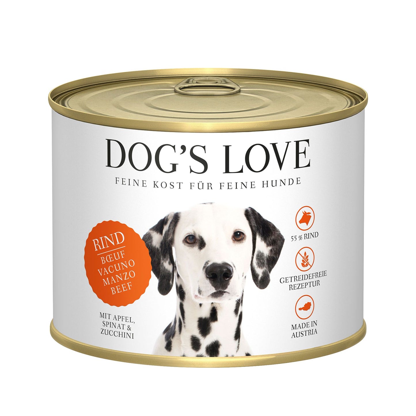 DOG'S LOVE Rind Apfel & Spinat & Zucchi