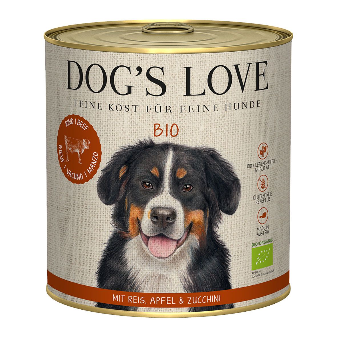 DOG'S LOVE Rind Reis & Apfel & Zucchini