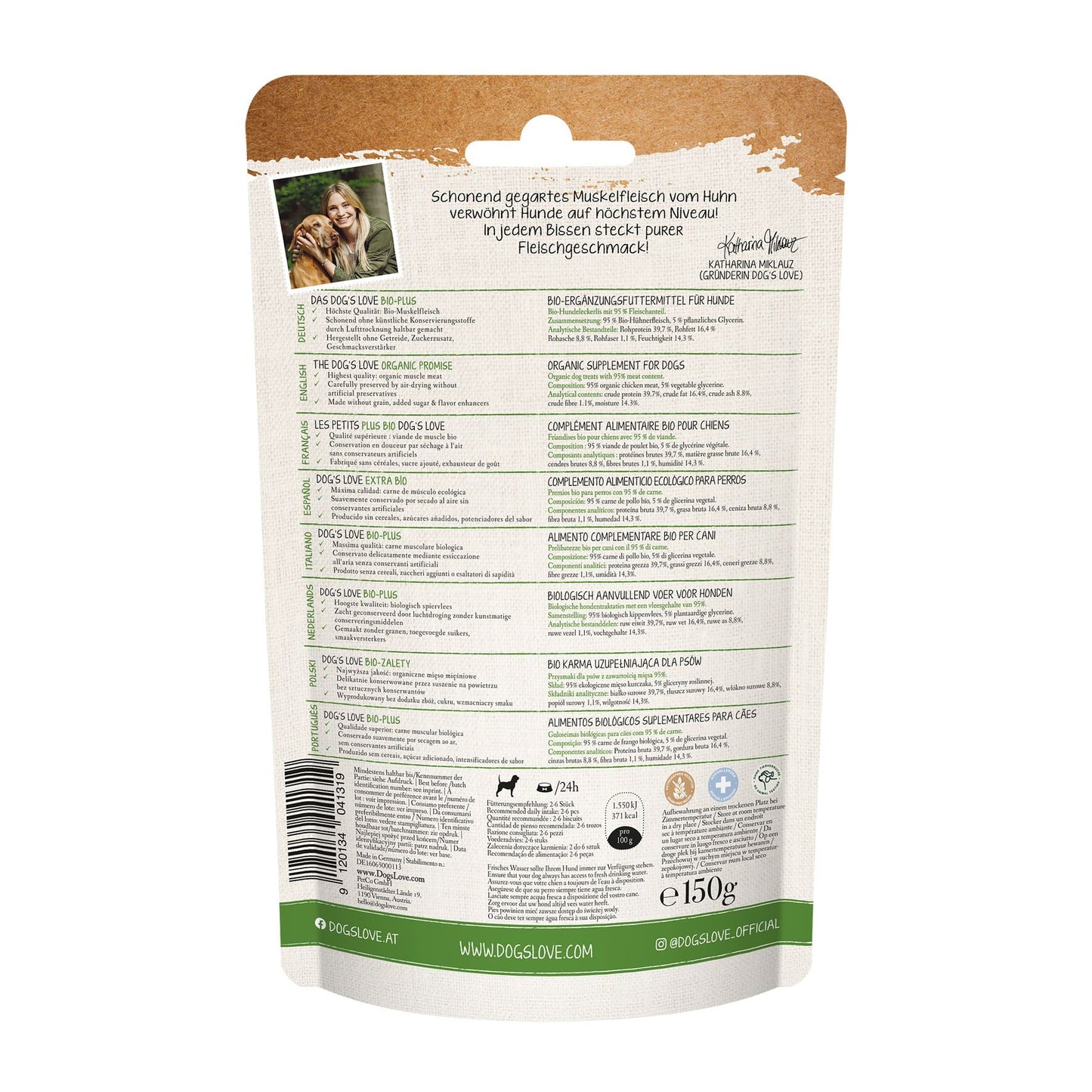 DOG'S LOVE SOFT Sticks BIO Huhn