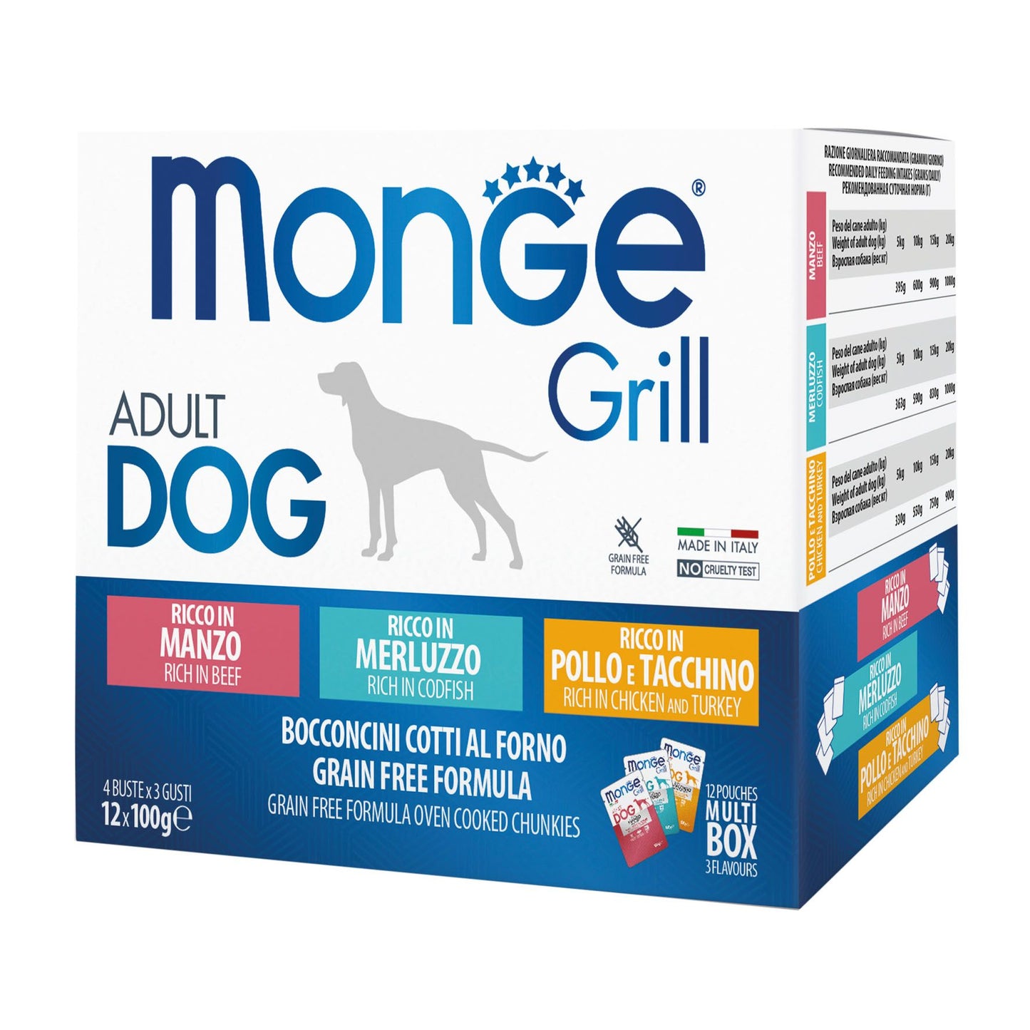 Monge Grill Dog Beef, Fish, Chick