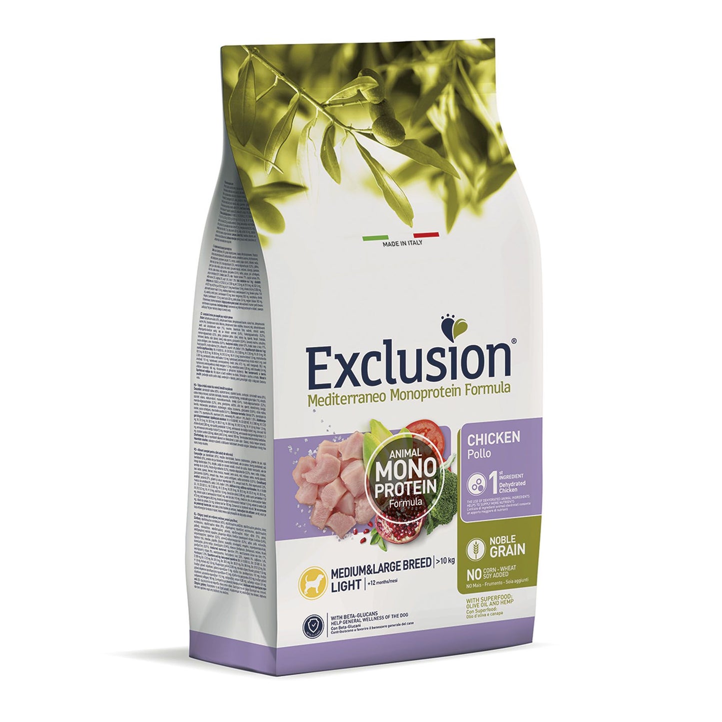 Exclusion Dog Light Med & Lar Chicken