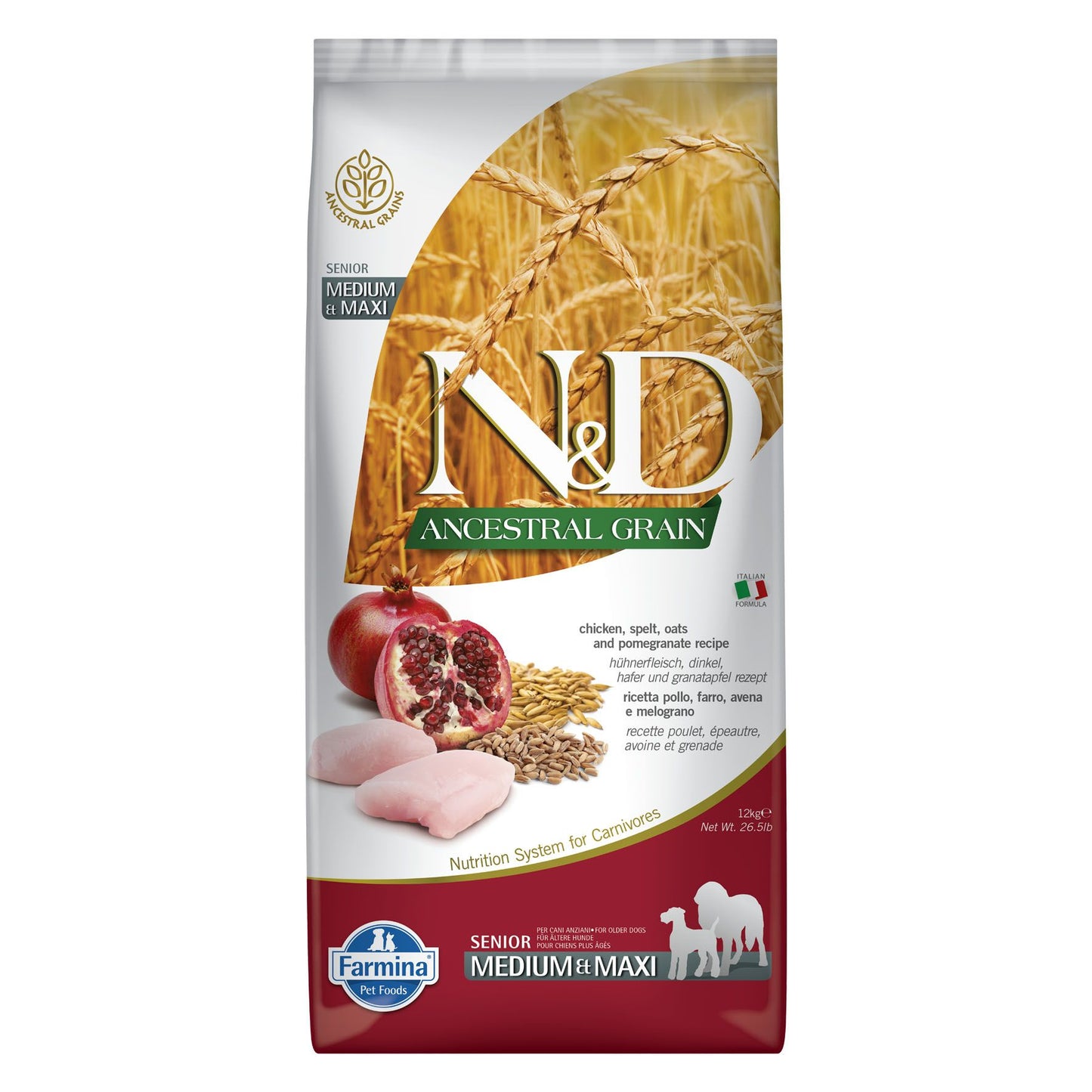 Farmina Dog Sen Med/Max Huhn & Dinkel