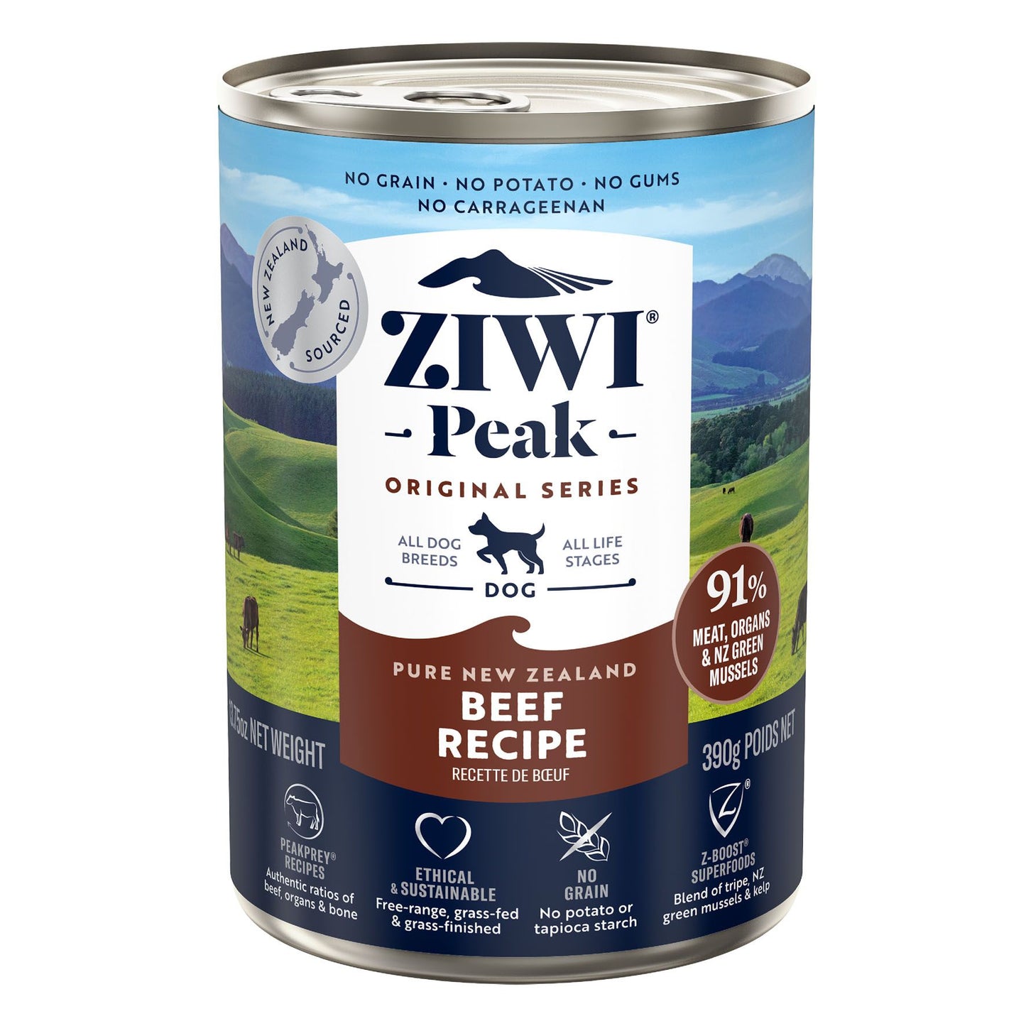 Ziwi Peak Canned Dog Food beef