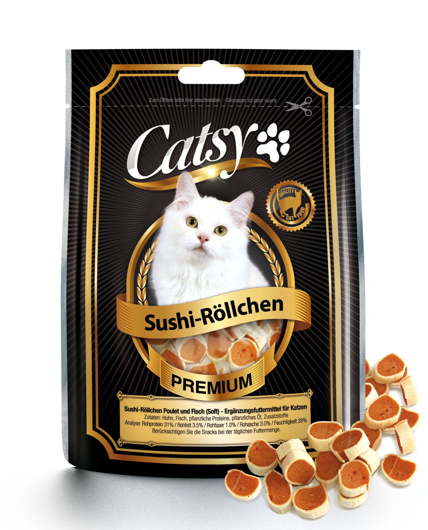 Catsy Sushi-Röllchen Poulet & Fisch