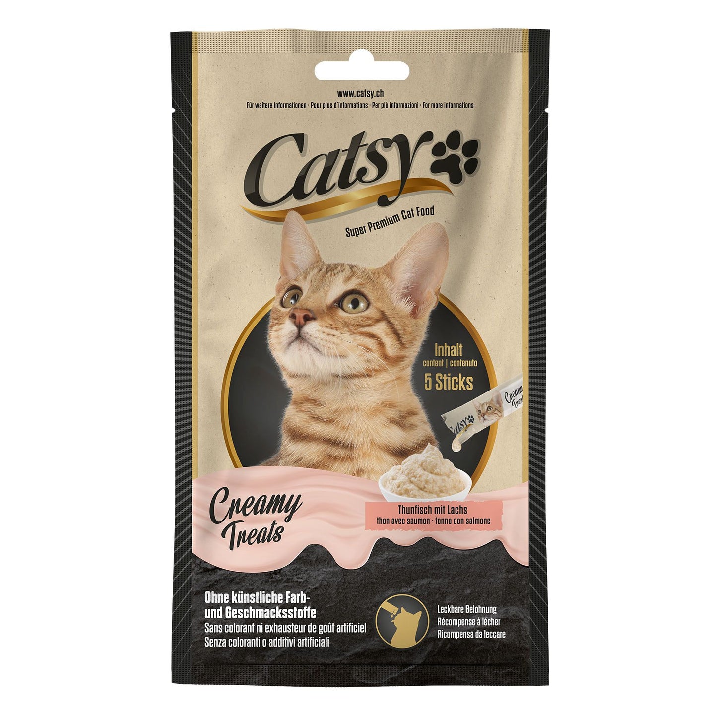 Catsy Creamy Snack, Tuna & Salmon