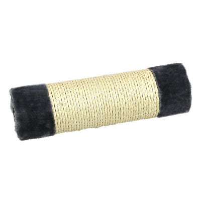 Säule Sisal mit Plüsch, grau D=12x35cm