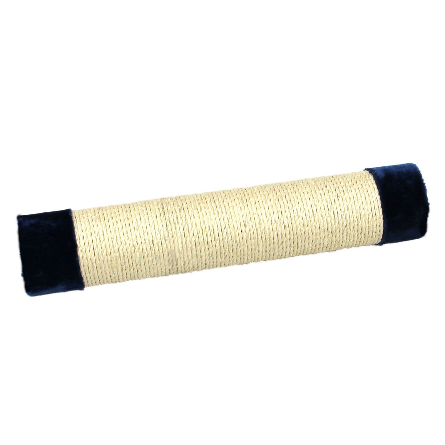 Säule Sisal mit Plüsch, blau D=12x35cm