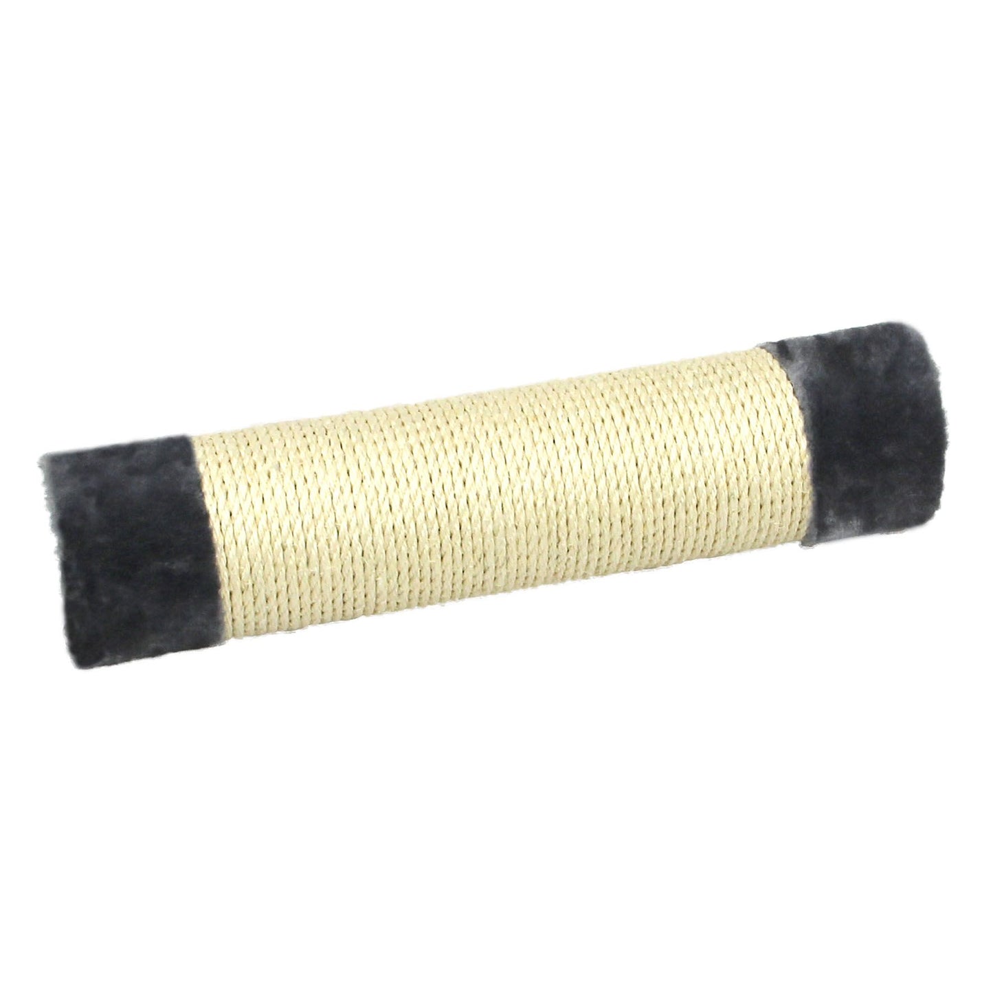 Säule Sisal mit Plüsch, grau D=12x35cm
