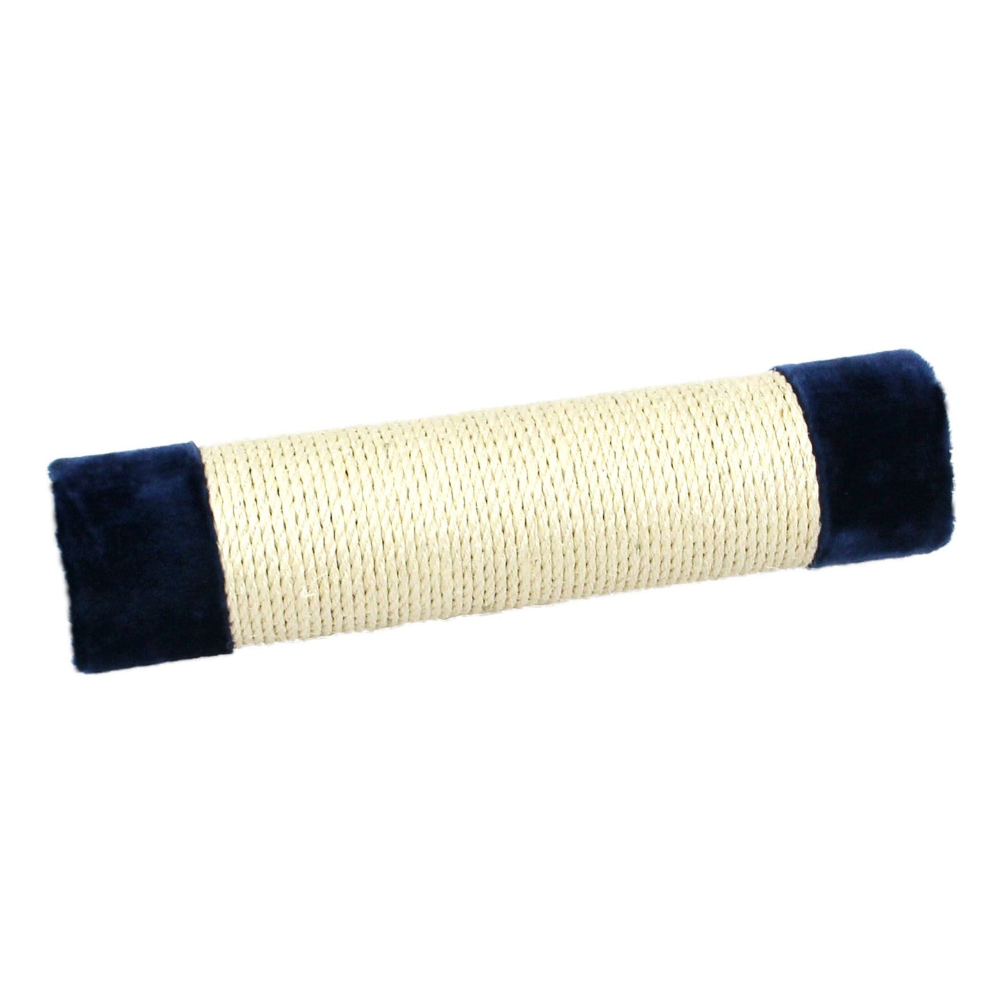Säule Sisal mit Plüsch, blau D=12x35cm