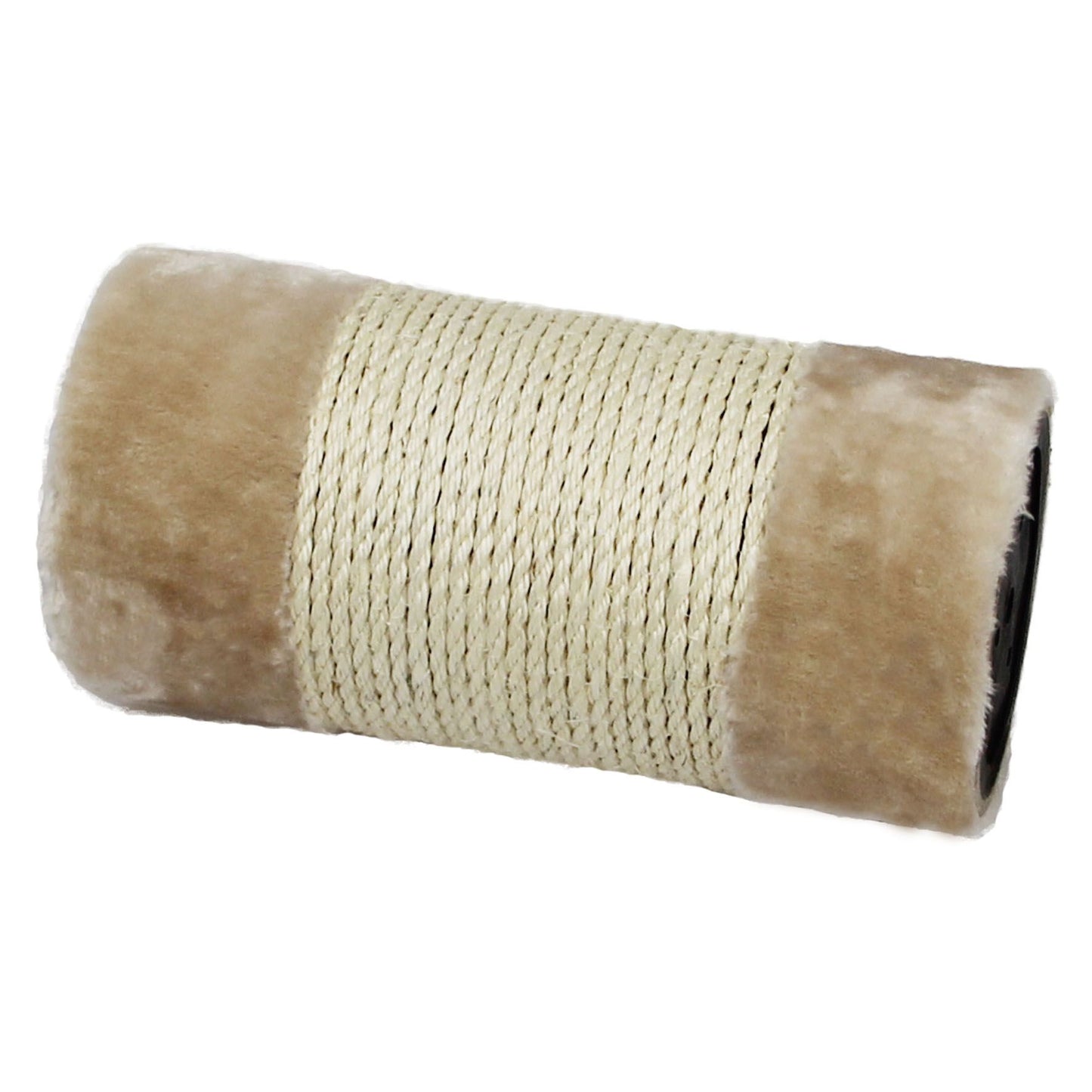 Säule Sisal mit Plüsch, beige D=12x35cm
