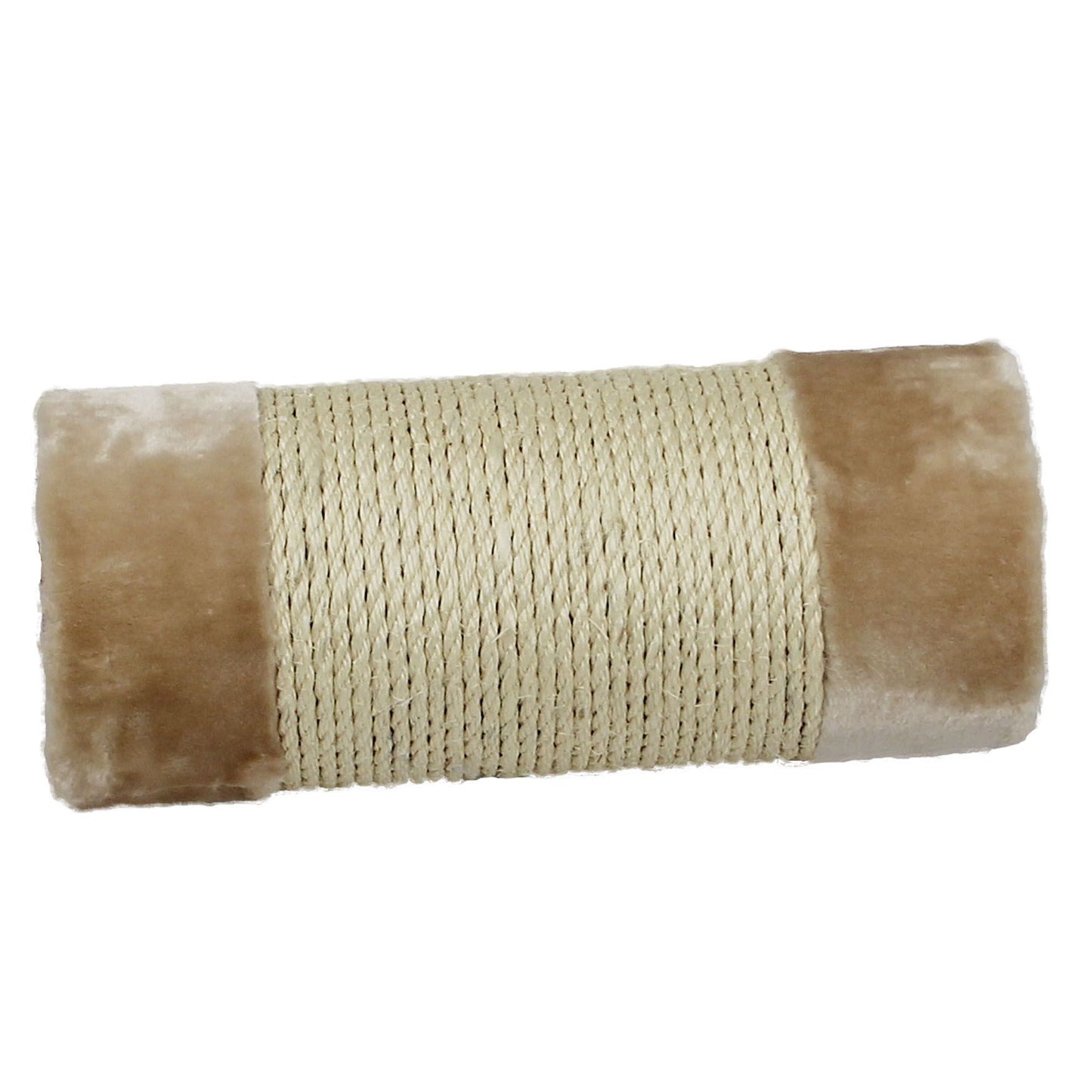 Säule Sisal mit Plüsch, beige D=12x35cm
