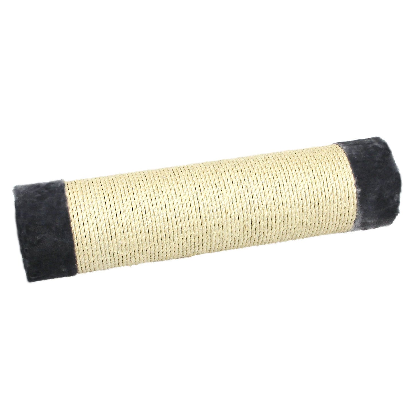 Säule Sisal mit Plüsch, grau D=12x35cm