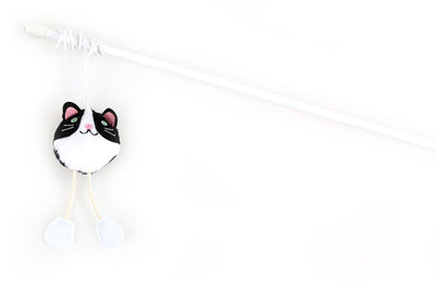 Katzenangel Mouse mit Raschel schwarz