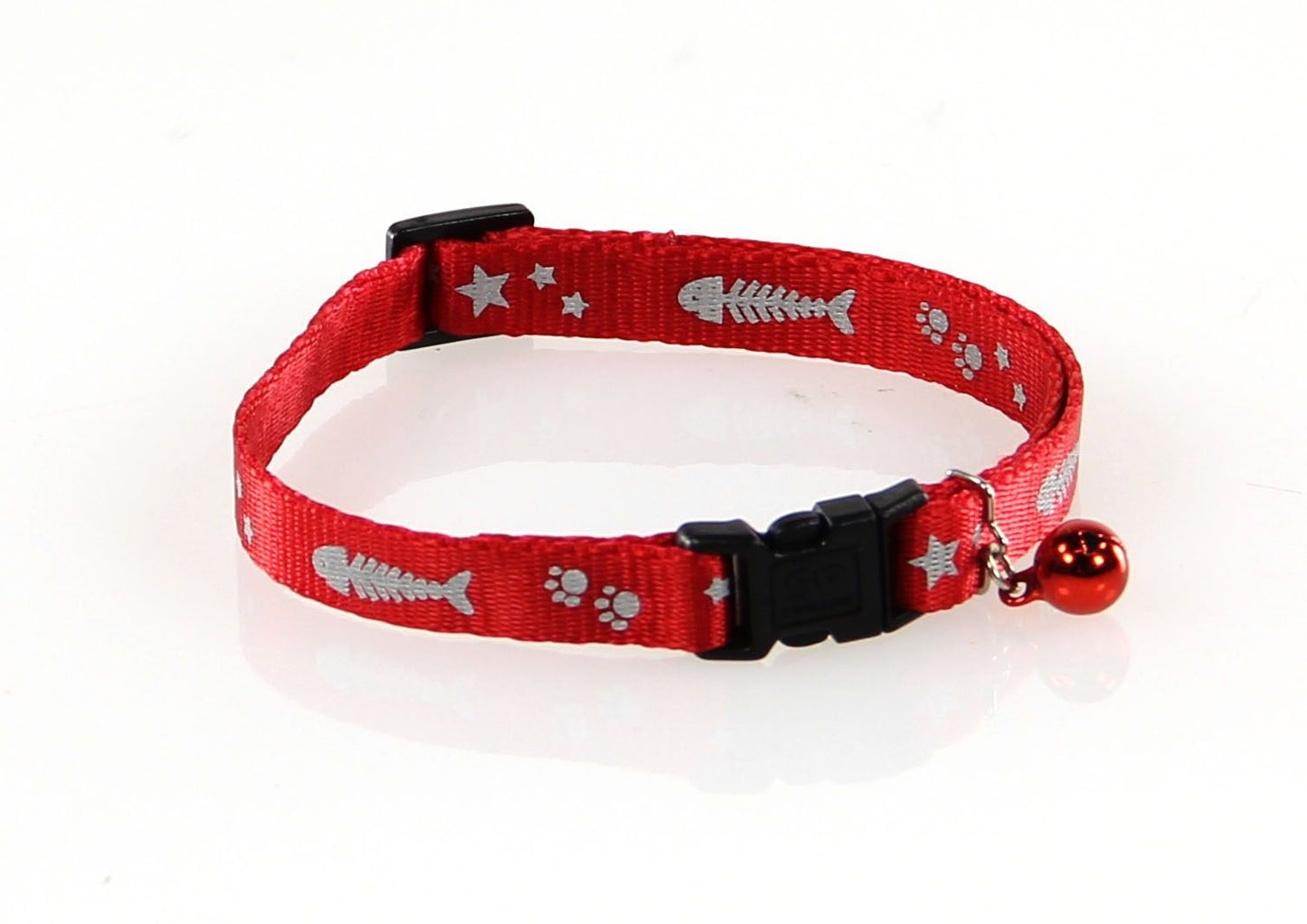 ReflectLine Katzenhalsband Fish, rot
