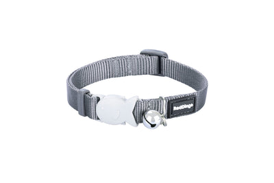 RedDingo Cat Collar Plain Grey