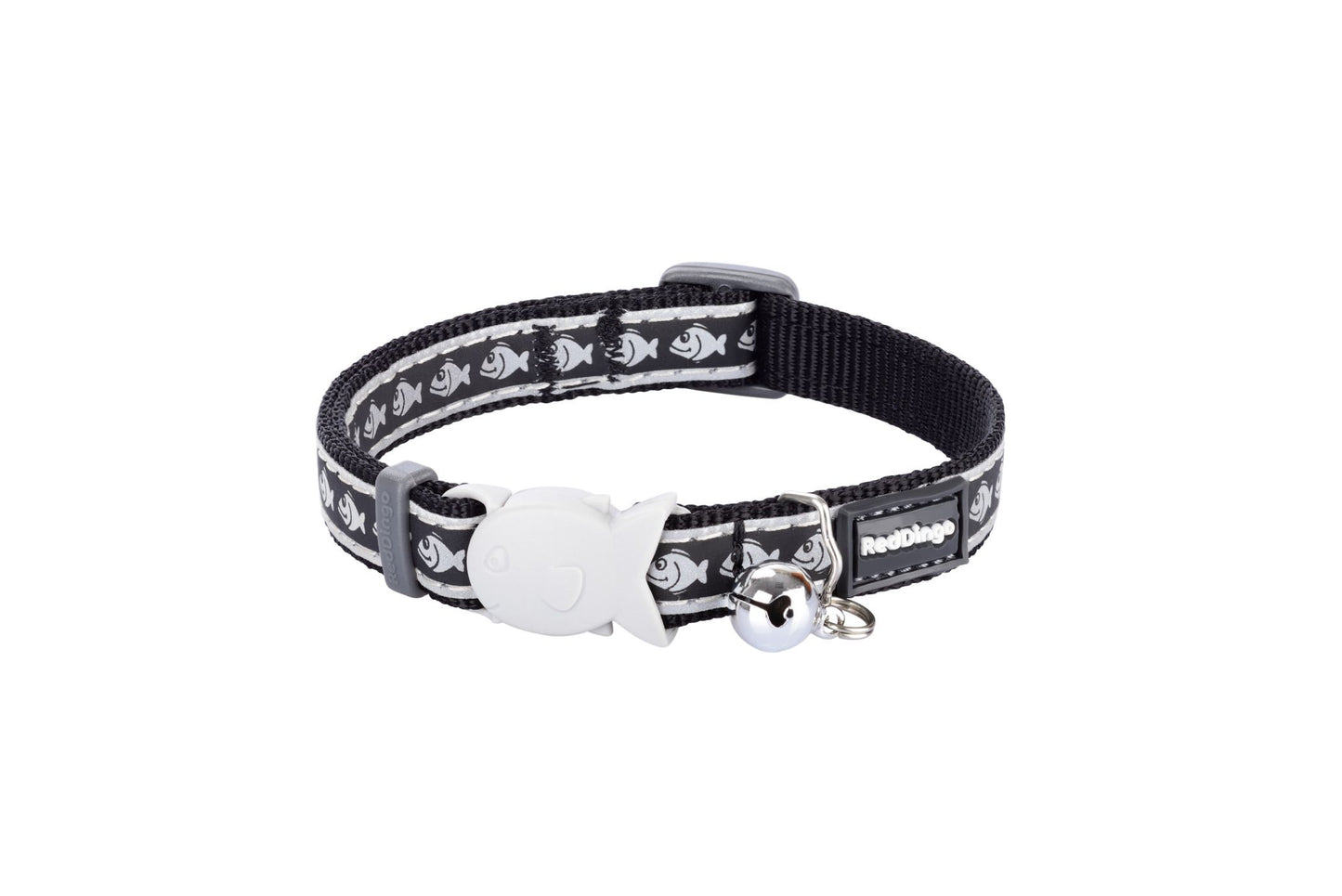 RedDingo Cat Collar Reflec Fish Black