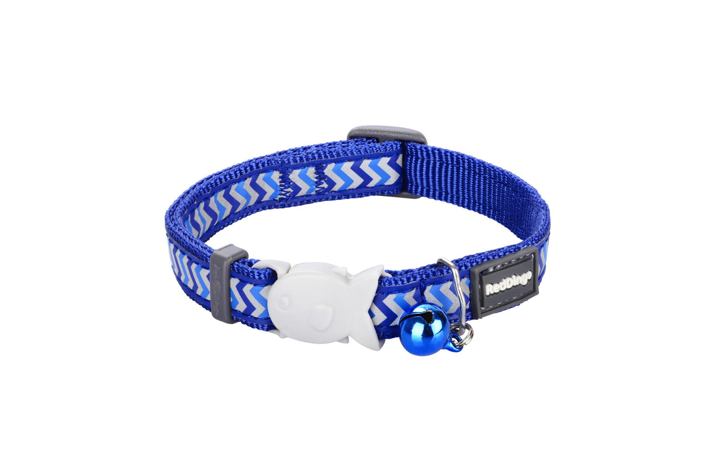 RedDingo Cat Collar Refl Ziggy D-Blue