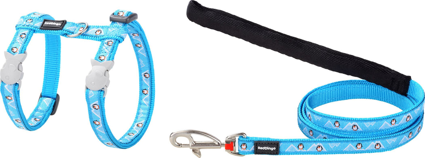 RD Cat Harness&Lead Penguin Turquoise