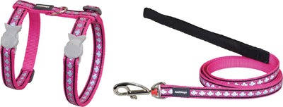 RD Cat Harness&Lead Refle Fish H-Pink