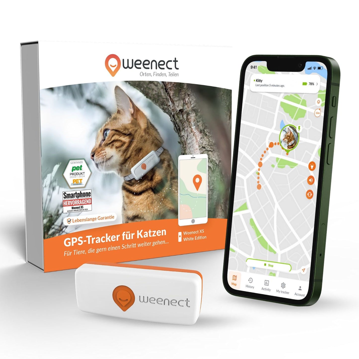 Weenect XS Cat, weiss,