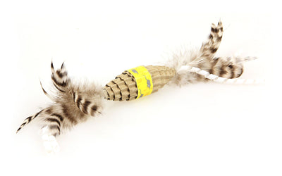 Katzenspielzeug Kratzroller mit Federn
