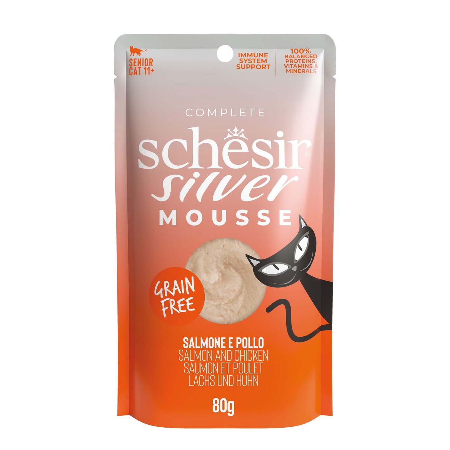 Schesir SILVER MOUSSE Lachs & Huhn