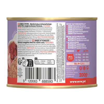 WOW CAT ADULT Rind & Truthahn