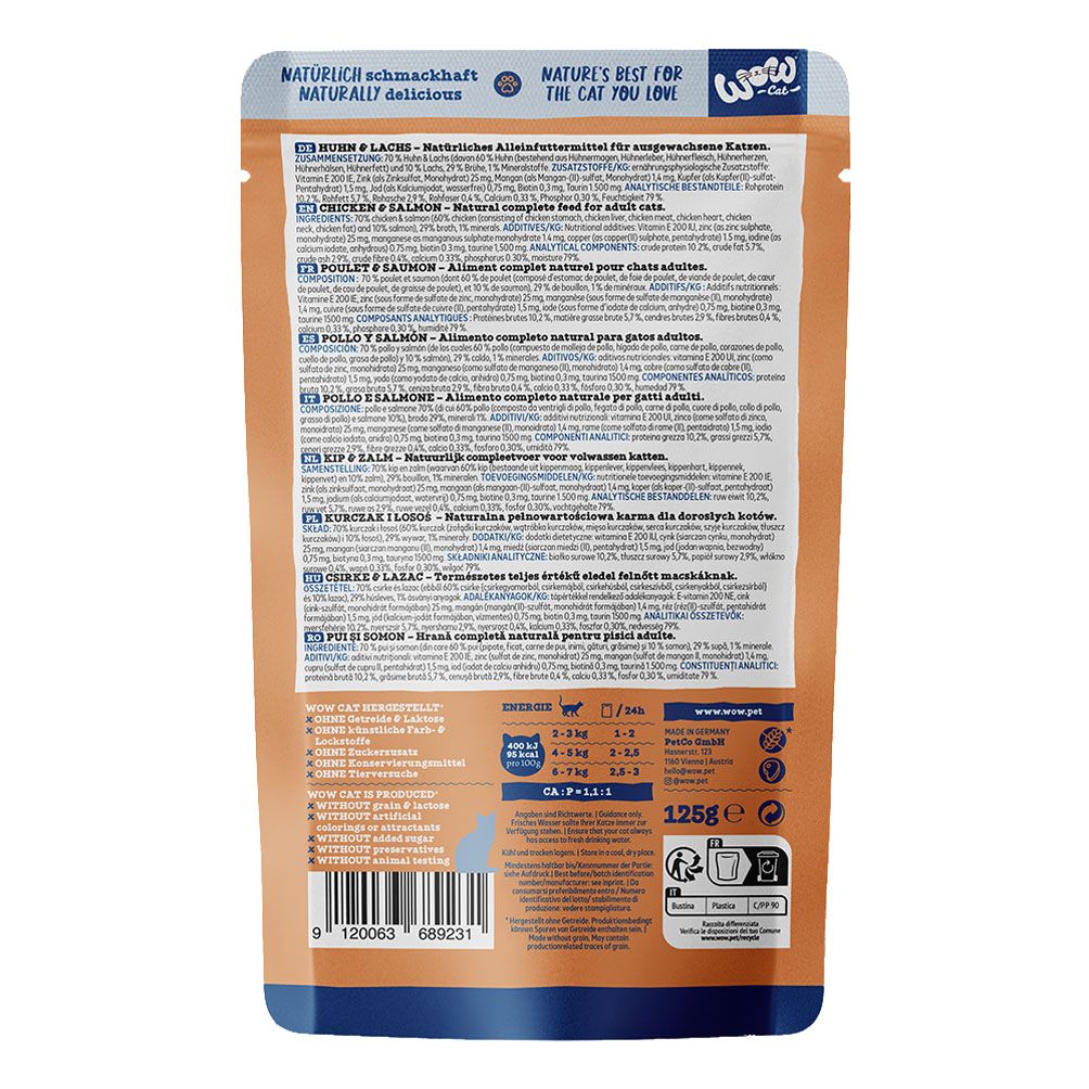 WOW CAT ADULT Huhn & Lachs