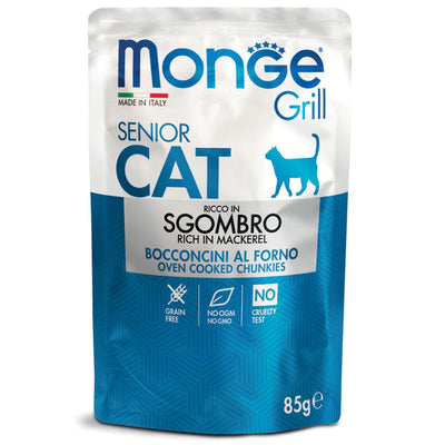 Monge Grill Cat Senior Mackerel