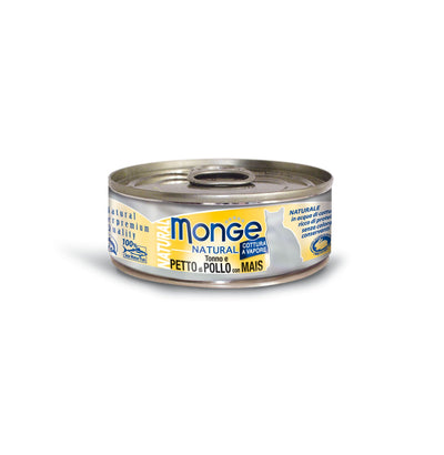Monge Natural Cat Ad. Tuna & Chic & Corn