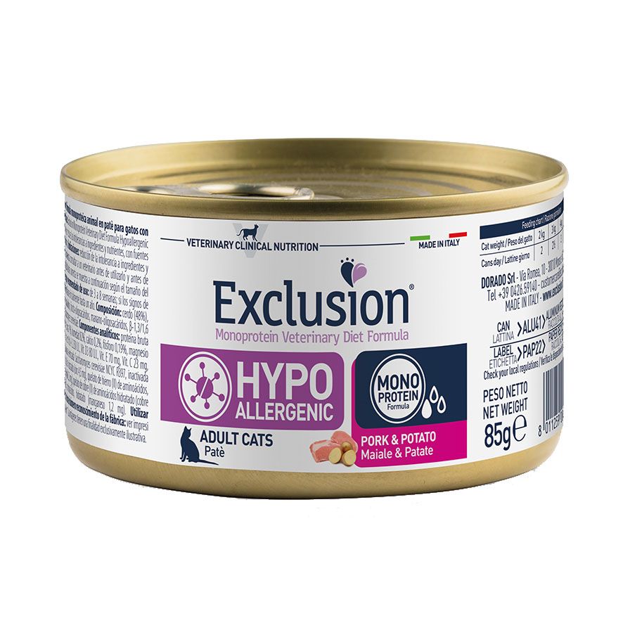 Exclusion Cat VET HYPO Pork & Potato