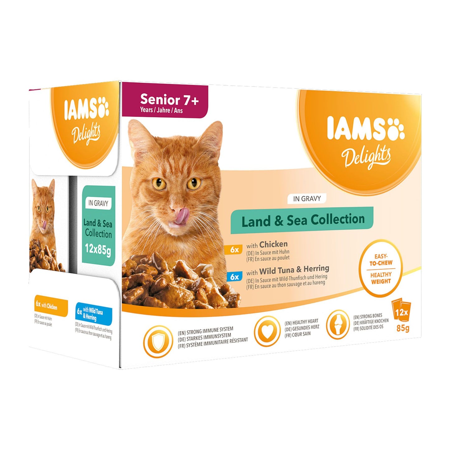 Iams Delights Senior Land & Sea Mix