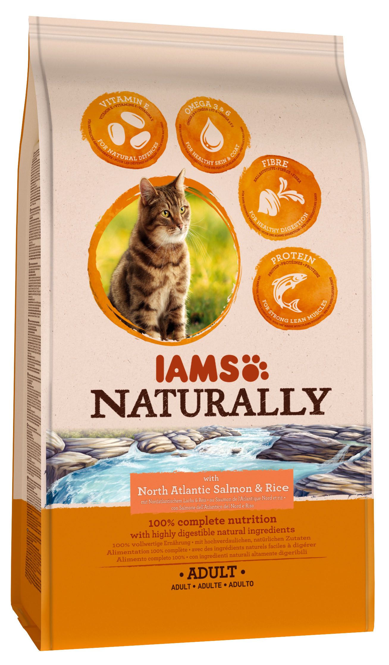 IAMS Naturally Adult NA Sal. & Rice