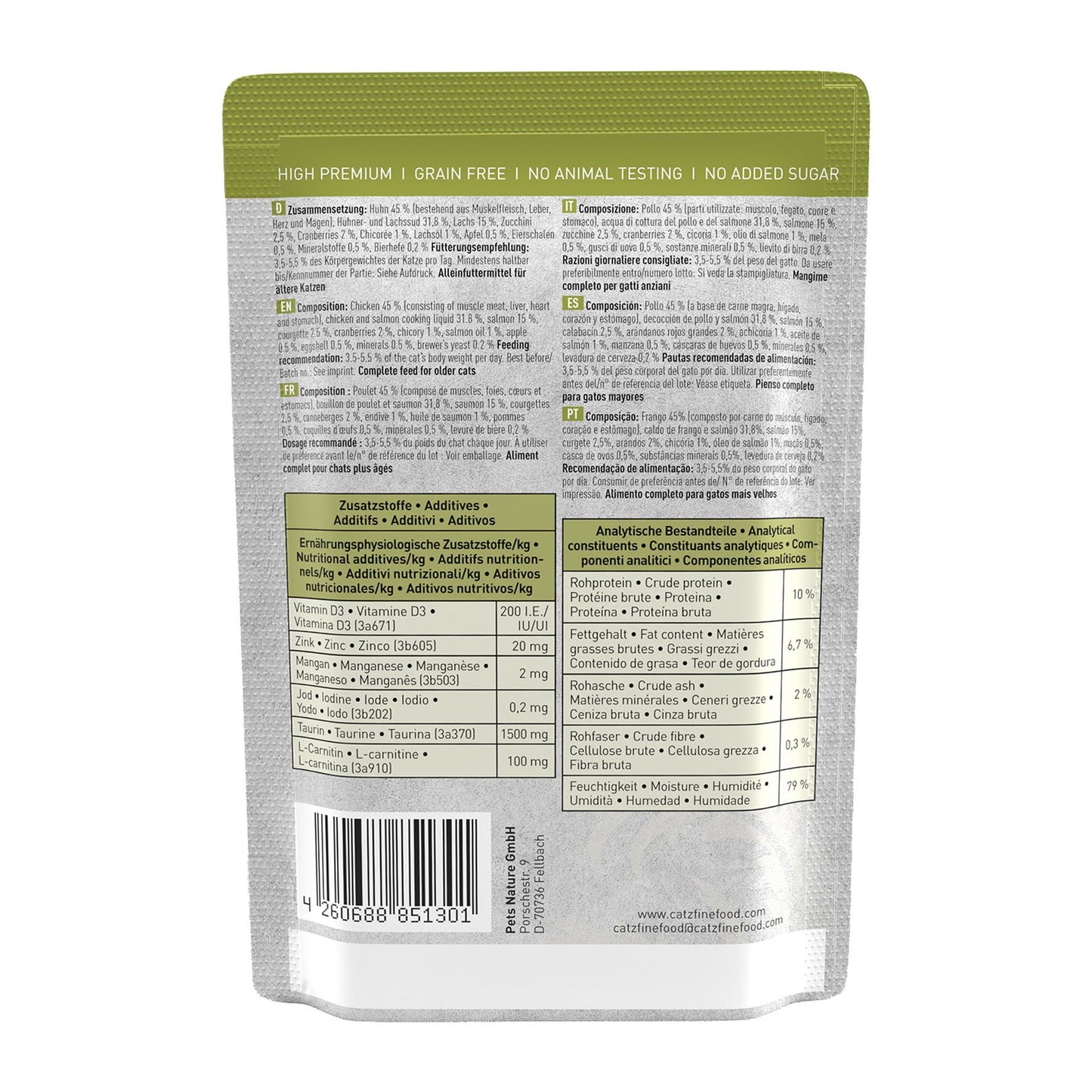 catz finefood Senior No. 05 Lachs & Huhn 85