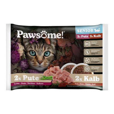 Pawsome Senior Kalb & Pute Mixpack
